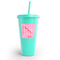 Mint Green Wordsearch Cold Cup